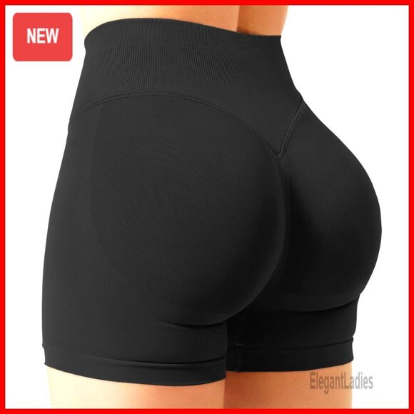Pants - 4.5 Inch Scrunch Butt Lifting Tummy Control Seamless Gym Shorts